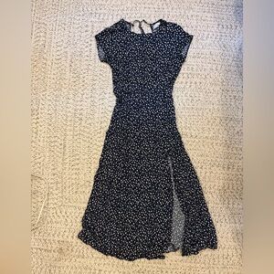 Urban Outfitters Blue Maxi Dress with Cap Sleeves